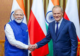 पोलैंड के प्रधानमंत्री डोनाल्ड टस्क की ऐतिहासिक भारत यात्रा, पीएम मोदी से उच्चस्तरीय कूटनीतिक वार्ता16 वर्षों बाद किसी पोलिश प्रधानमंत्री का भारत दौरा
